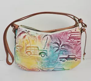 Brahmin Shayna Copa Cabana Celebrate Surf Wagon pelle goffrata corpo incrociato nuovo con etichette - Foto 1 di 12