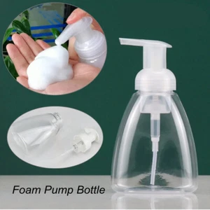5Pack 300ml Clear Plastic Foaming Soap Dispensers Pump Bottles Refillable Oval - Picture 1 of 12
