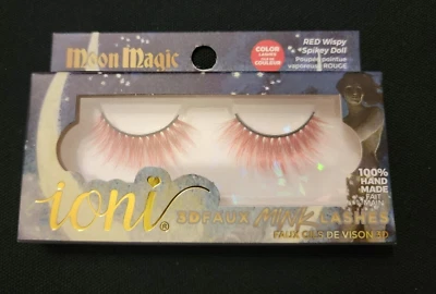Ioni Eyelashes 3D Faux Mink Lashes #686bL15 RED WISPY SPIKEY DOLL - Image 1 of 2