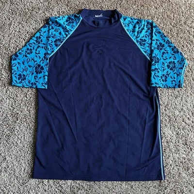 复古 Y2K 皮肤压缩冲浪男式 T 恤 ~ XL 码蓝色 — 第 1/4 张图片