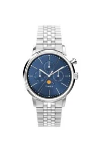 Timex Marlin Moon Phase 40mm Stainless Steel Watch TW2W51300 - Picture 1 of 6