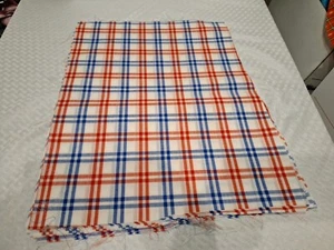 Vintage Canon Mills Factory Remnants Irregular Cuts 14"×18" Red Plaid 15 Pcs - Picture 1 of 3