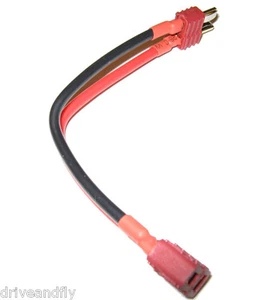 Conector de batería lipo de decanos macho a hembra enchufe en T 14awg cable de silicio 10 cm nailon - Imagen 1 de 11