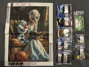 5D DIY Diamond Art Painting Kit Handwerk Frozen Elsa Lesen Olaf LY7041 30x40 - Bild 1 von 3
