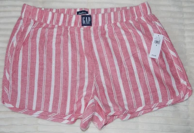 NEW NWT GAP BODY Red White Stripe Sleep Shorts Pajamas Lounge Soft Women S - Image 1 of 4