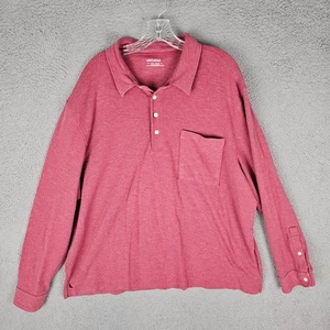 UNTUCkit Polo Shirt Mens 3XL Red Golf Argill Long Sleeve Regular Fit 41308 - Picture 1 of 10