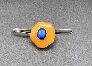 Vintage Bakelite Hair Pin, Blue Moon Glow Adornment - Picture 1 of 6