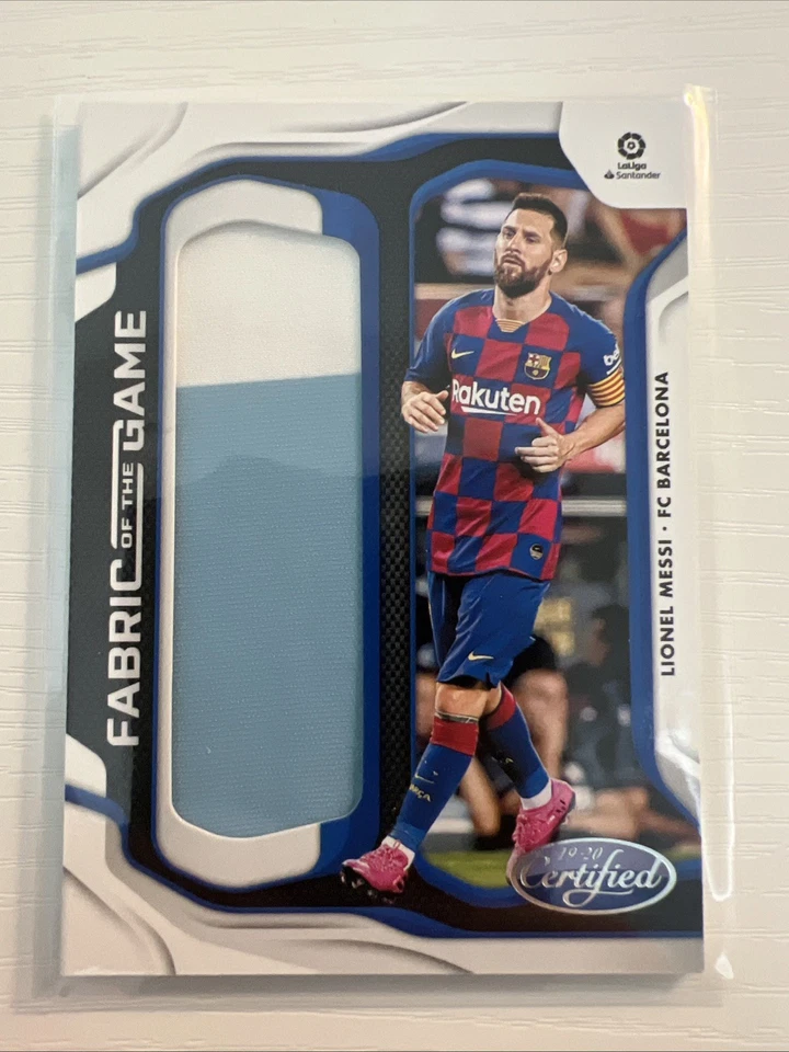 2019-20 Panini Chronicles - Fabric of the Game Lionel Messi #FG-LM Dual Color - Image 1 of 4