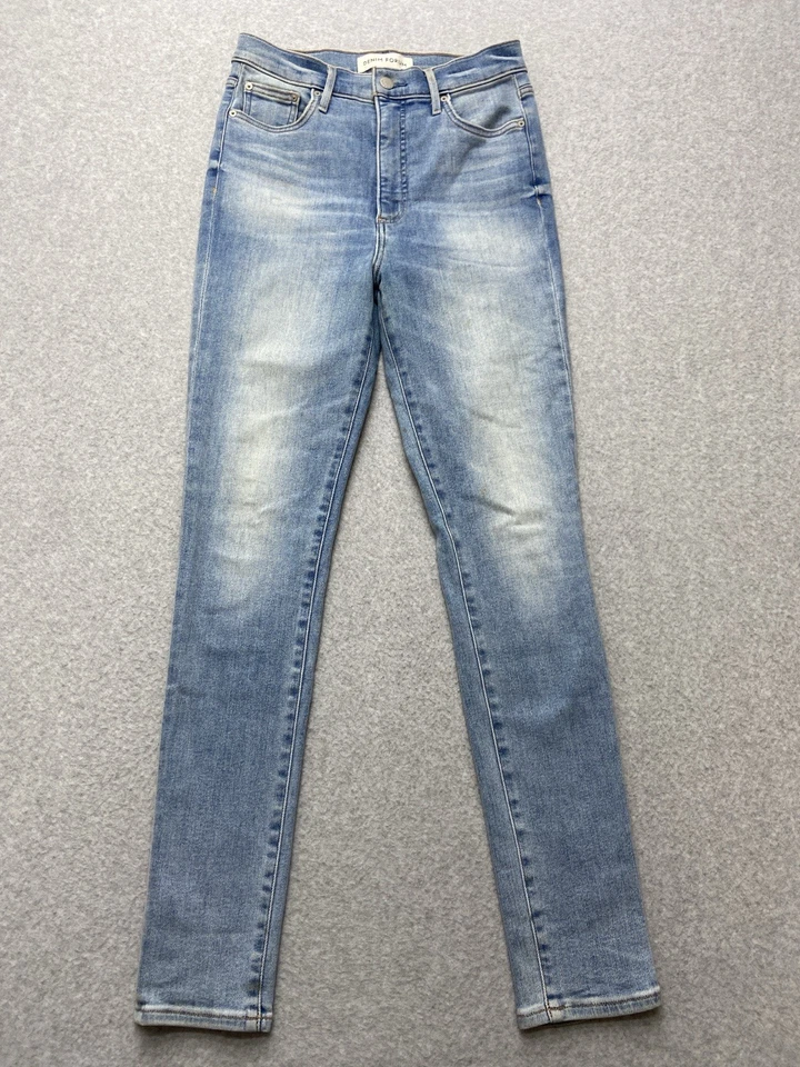 Denim ForumJeans Mujer 26x29 Azul The Lola Tiro Alto Ajustado Lavado Ligero Etiqueta 28 Foto 1 de 4