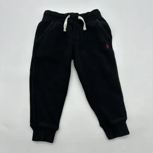 Polo Ralph Lauren Sweatpants Toddler Boy Size 3/3T Black Logo Pocket..#32412 - Picture 1 of 9