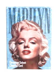 1993 SPORTSTIME *MARILYN MONROE SERIES 1* CHROMIUM CARD CHECKLIST  NM *RARE* - Picture 1 of 2