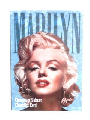 1993 SPORTSTIME *MARILYN MONROE SERIES 1* CHROMIUM CARD CHECKLIST  NM *RARE* - Image 1 of 2