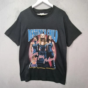 Vintage Destinys Child T-Shirt Large Black Say My Name USA Tour Band Tee - Picture 1 of 10