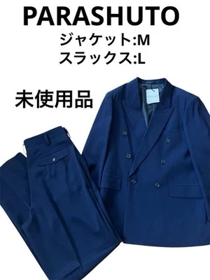 [Unused] PARASHUTO navy double-breasted suit - Image 1 of 4