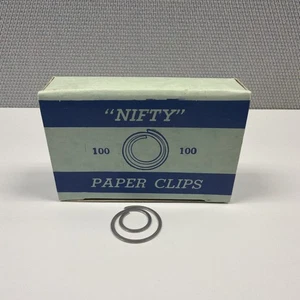 CAJA DE COLECCIÓN NOESTING Nº 3 ANILLO CLIPS DE PAPEL REDONDO ALAMBRE DE ACERO SUMINISTROS DE OFICINA - Imagen 1 de 3