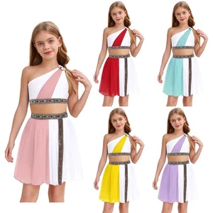 Kinder Mädchen Outfit Kostüm Karneval Set Cosplay ärmellos Prinzessin griechisch - Bild 1 von 34