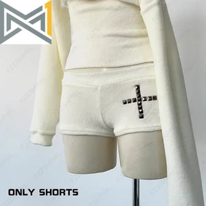 Goth Aesthetic Women'S Boat Neck Long Sleeve Top Sexy Slim Chic Cross Decoration - Bild 1 von 11