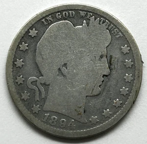 1894 O Barber Quarter - Picture 1 of 2