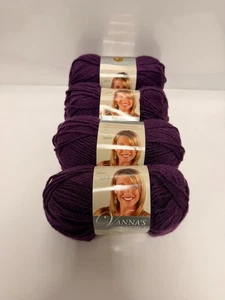 Lote de 4 hilados Vanna's Choice 3,5 oz 170 yardas berenjena - Imagen 1 de 4