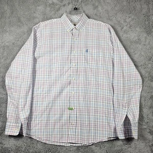 Johnnie-O Hanging Out Mens Shirt Size XL Red Blue Plaid L/S B/D Business - Picture 1 of 14