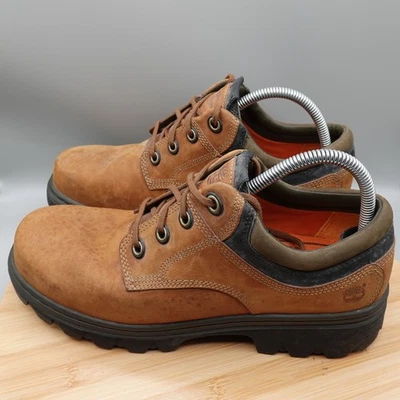 Timberland Zapatos de Barco Para Hombres 8.5M Con Cordones Cuero Marrón Exterior 72032 Defectos Foto 1 de 4