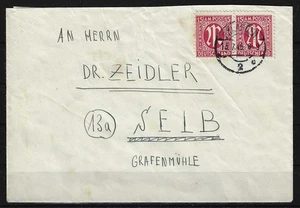 E587) Allied Occupation Bizone AM POST No. 8 in Pair on Cover - Picture 1 of 2
