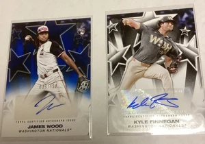 2025 Topps James Wood Autograph 39/150 BSA2-JWO Bonus Auto K Finnegan Nationals - Picture 1 of 4