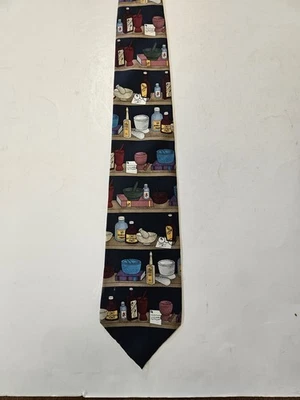 Medical Fashions Apothecary Tie Men's Silk USA - Great for Pharmacists - Image 1 of 3