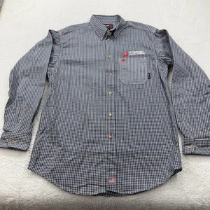 Camisa Ariat FR Hombres Abotonada Manga Larga A Cuadros Electric Company Ropa de Trabajo M - Imagen 1 de 9