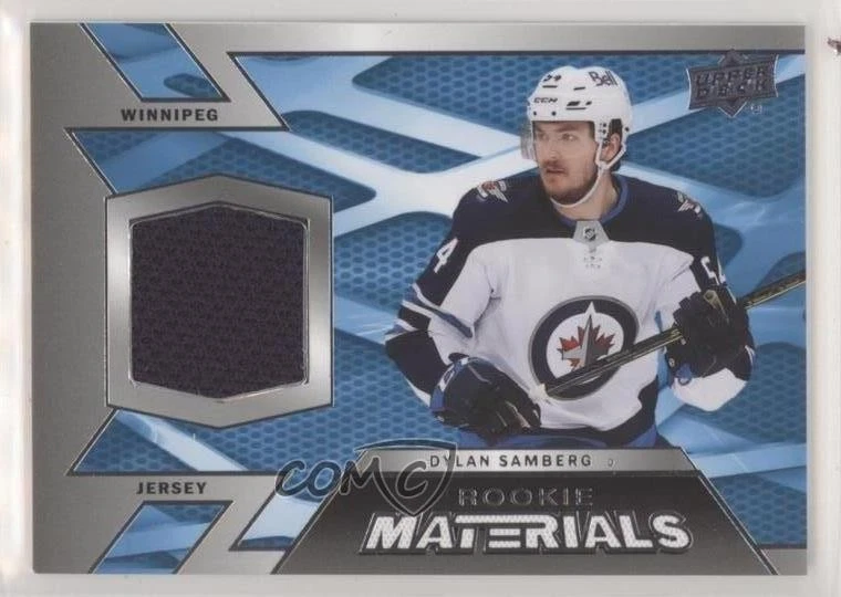 2022-23 Upper Deck Series 2 Rookie Materials Dylan Samberg #RM-DS RC - Image 1 of 2
