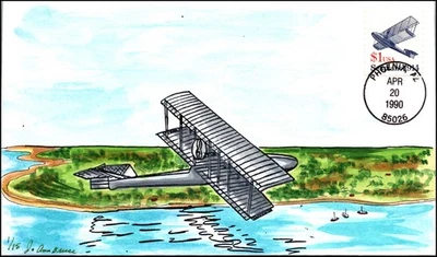 Scott 2468 $1.00 Sea Plane Mail Jo An Bruce Hand Painted FDC  1 Of 15 - Image 1 of 2