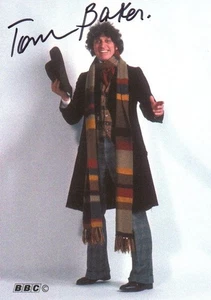 Autógrafo de Doctor Who: Tarjeta de reparto firmada genuina de Tom Baker - Imagen 1 de 1