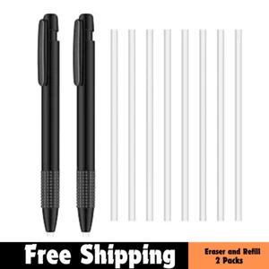 2 Pack Pen Style Eraser with Refill | 3.8mm Mechanical Retractable Erasers for A - Picture 1 of 9