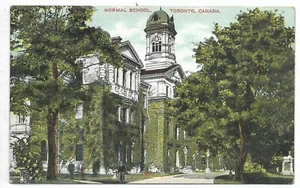 Toronto Ontario ON Postcard Normal School Trees Unused - Picture 1 of 2