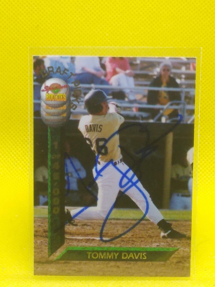Tommy Davis 1994 Signature Rookies #47 Baltimore Orioles (PERSONAL AUTOGRAPH) - Image 1 of 1