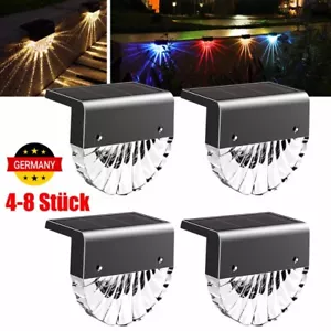 4-8 Stück LED Solarlampen Solarleuchten für Außen Garten Balkon Terrasse Treppe - Bild 1 von 30
