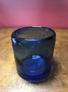 Mundgeblasenes Glas Becher, schwer, Kobaltblau, 8oz, Mexiko (?) - Bild 1 von 9