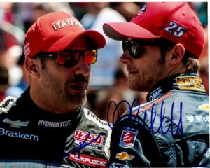 TONY KANAAN and MARCO ANDRETTI signed 8x10 INDY RACING RACE DRIVER photo - Picture 1 of 1