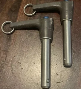 LOT OF 2, 3 1/8. BALL LOCK QUICK RELEASE PIN L HANDLE - Picture 1 of 3