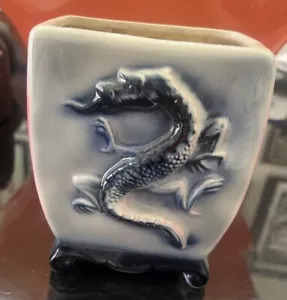 Jarrón/plantador vintage Royal Copley American Pottery Dragon asiático mediados de siglo - Imagen 1 de 4