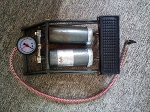 TUV/GS Multi-Purpose Heavy Duty Double Cylinder Air Foot Pump No adapters / Used - Picture 1 of 4