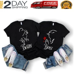 T-SHIRT BEAUTY AND BEAST NEW CUSTOMIZED BY ORDER FOR BIRTHDAY PARTY HOLIDAYS 108 - Picture 1 of 15