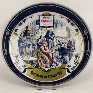 Vintage Tablett Dortmunder Kronen – Brauerei Werbung, Stahlblech Ø31cm 60er - Bild 1 von 13