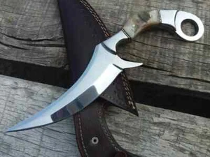 Handmade D2 steel Karambit Knife With Ram Horn Handle Survival Knife With Sheath - Picture 1 of 6