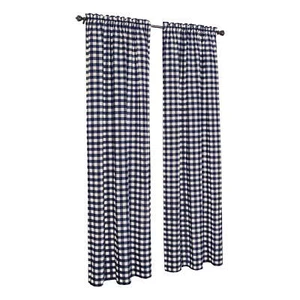 Check Window Curtain Panel - Picture 1 of 5
