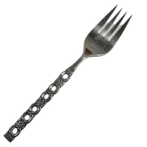 Vajilla de lujo Oneida APLIQUE carne fría tenedor de servir diseño de apertura - Imagen 1 de 2