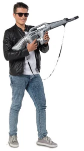 INFLATABLE MACHINE GUN SOLDIER COP FANCY DRESS - Picture 1 of 1