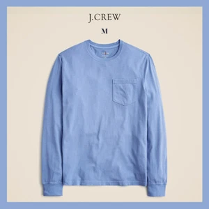NWT - J. CREW Men's Slim Long-Sleeve Vintage-Wash Cotton Pocket T-Shirt Sz M - Picture 1 of 5