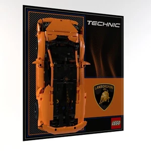 Panel de exhibición de pared para LEGO® Technic Lamborghini Huracán Tecnica Naranja 42196 - Imagen 1 de 4