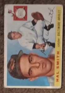 Tarjeta de béisbol 1955 Topps Hal Smith #8 en buen estado - Imagen 1 de 2